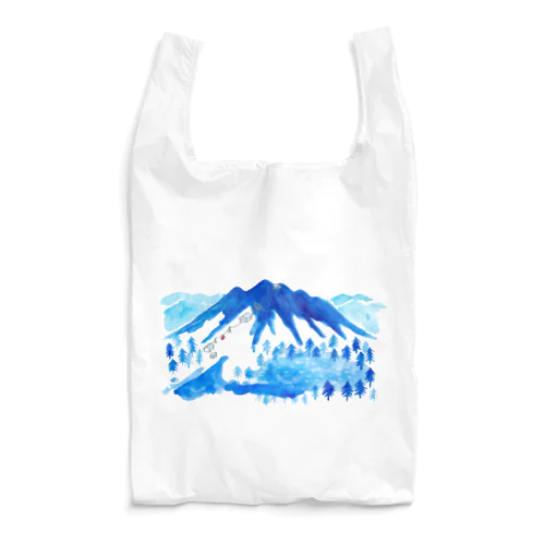 white summer mountain Reusable Bag