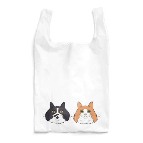 片髭ハチ子と髭袋デカ美 Reusable Bag