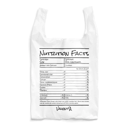 【nutrition facts series】 Reusable Bag