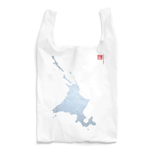 北海道_TextMap_青色グラデーション Reusable Bag