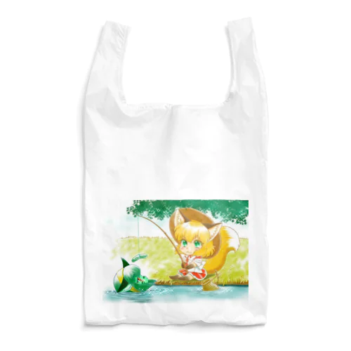 釣り吉お稲荷ちゃんと河童の河姫ちゃん Reusable Bag