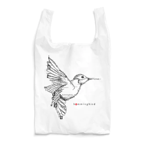 フォントイラストレーション『hummingbird（ハミングバード・ハチドリ）』 Reusable Bag