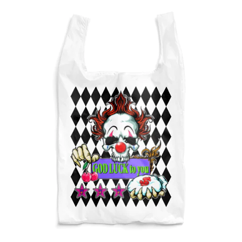 ドクロピエロ柄💀 Reusable Bag