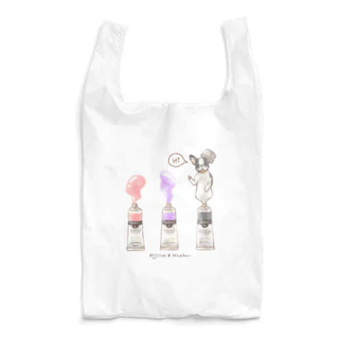 絵の具チューブからこんにちは！フレンチブル 3色ver.  Reusable Bag