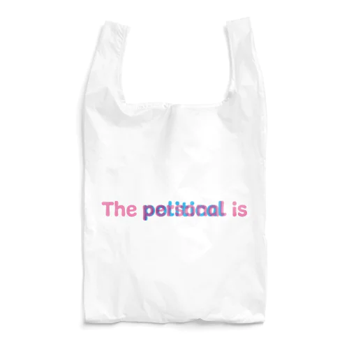 【ピンク×水色】「個人的なことは政治的なこと」グッズ Reusable Bag