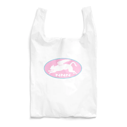 NNN（ねこねこネットワーク）ロゴっぽ。ピンク透明 Reusable Bag