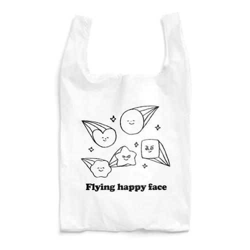 Flying happy face Reusable Bag
