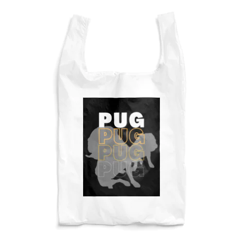 Pug silhouette Reusable Bag