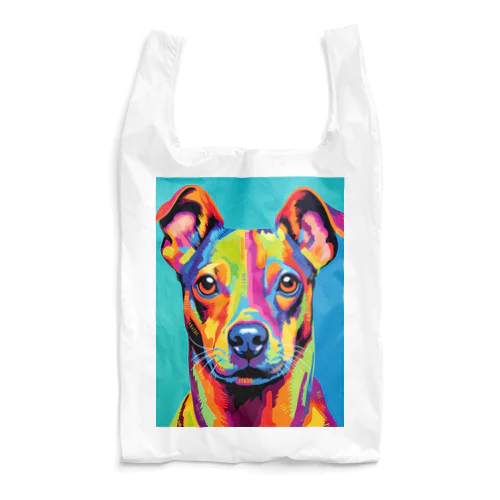 カラフルアートなお犬 Reusable Bag