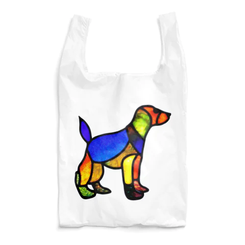 ステンドグラス風の犬 Reusable Bag