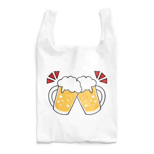 ビールジョッキで乾杯！イラスト Reusable Bag