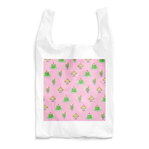 レトロ喫茶3点(桃色バージョン2) Reusable Bag