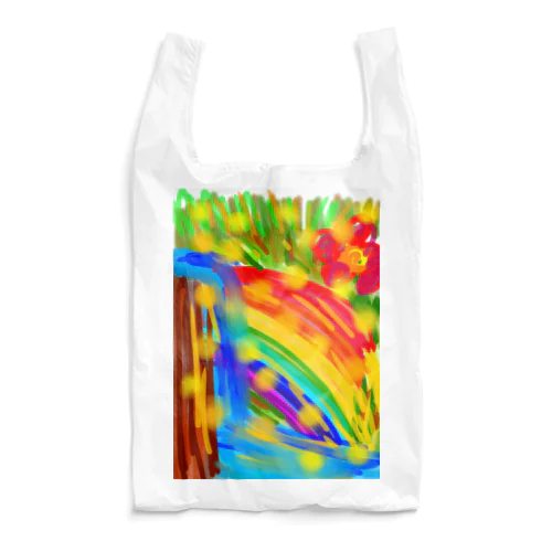 虹と滝とオーブ Reusable Bag