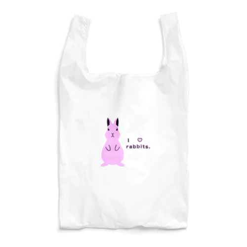 I love rabbits. エコバッグ