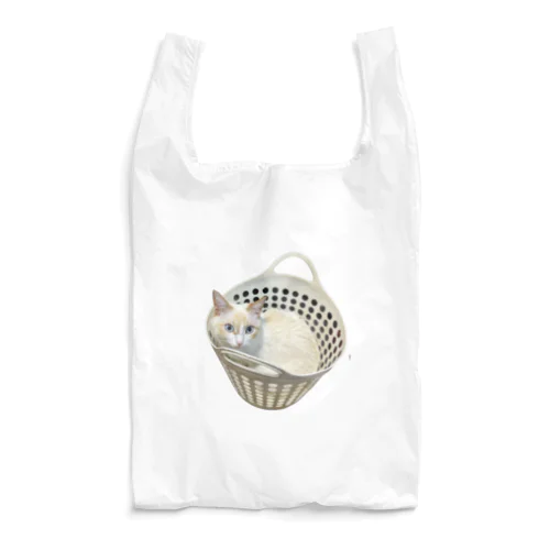 Cat in a basket Reusable Bag