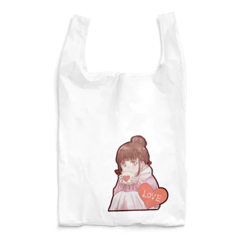 カップと女の子 Reusable Bag