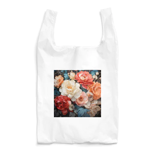 カラフルな芍薬（ピオニー）の水彩画 Reusable Bag