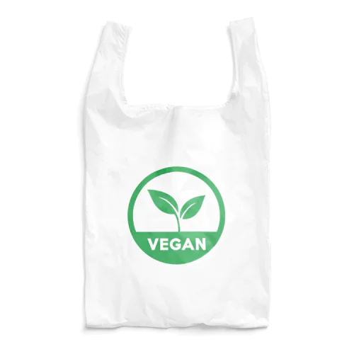 ビーガン葉っぱシンボル（緑） Reusable Bag