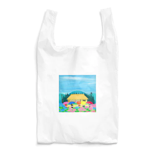 アートとメルヘンと創作の森　ノスタルジック絵画　秋野あかね作「梅雨に咲く花」 Reusable Bag