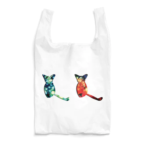 青い猫赤い猫 Reusable Bag