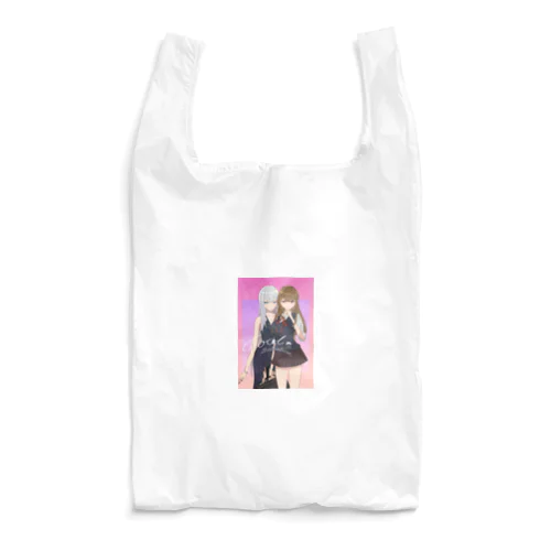 可愛い姉妹のキャラクター Reusable Bag