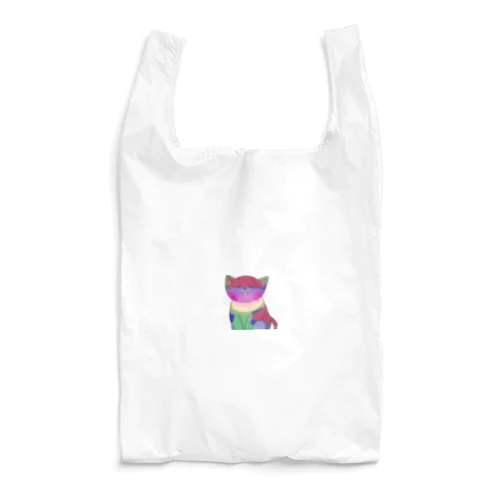 幸運を呼ぶ⁈虹色ネコ助 Reusable Bag