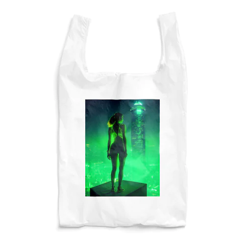 美女✕SF （緑） Reusable Bag