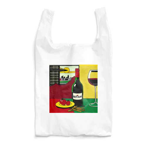 机の上のワイン Reusable Bag