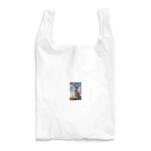 夕暮れと猫アニメテイスト Reusable Bag