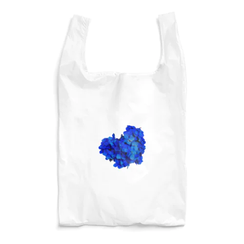 ハート型の青の紫陽花 Reusable Bag