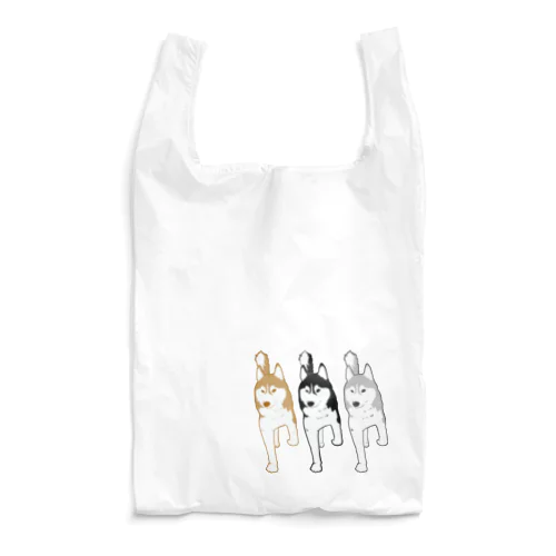 ３カラーのハスキー Reusable Bag