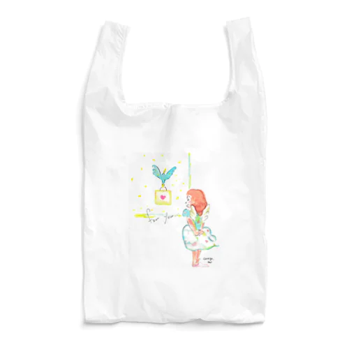 blue bird Reusable Bag