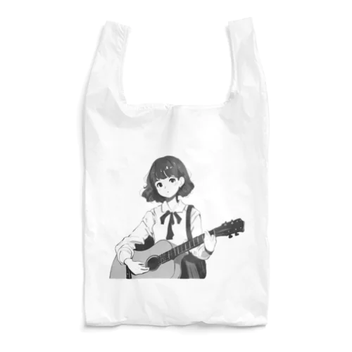 ギターを弾く女の子 Reusable Bag