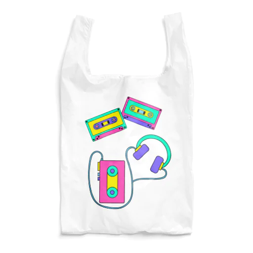 90'S LOVE -ウォークマンとカセットテープ Reusable Bag