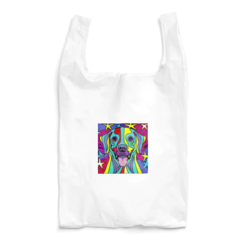 奇抜なアート風の可愛い犬のグッズ Reusable Bag