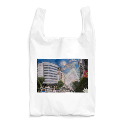 街に蓮の花びらの羽が降って Reusable Bag