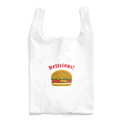 ハンバーガー002_backprint Reusable Bag