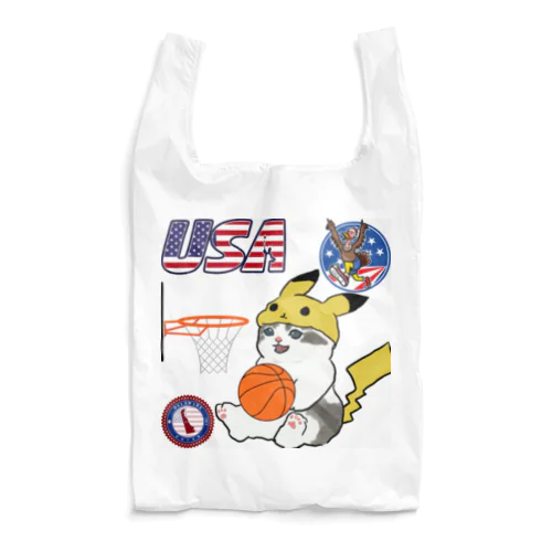 バスケットボール選手の猫 Reusable Bag