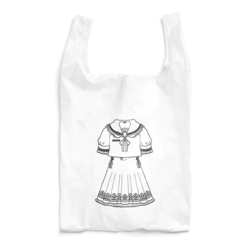 モノクロセーラー服 Reusable Bag