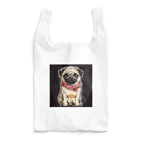 We♥PUG　ブラック（パグ大好き！） Reusable Bag