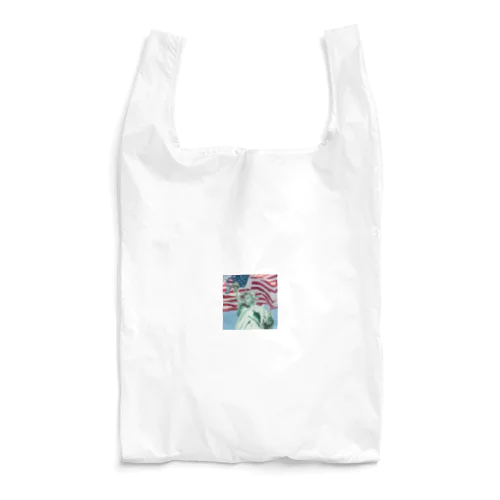 自由の女神とアメリカ国旗 Reusable Bag