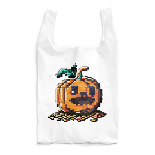 ドット絵のハロウィンかぼちゃのおばけ エコバッグ