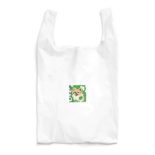 クローバーとポメラニアン Reusable Bag