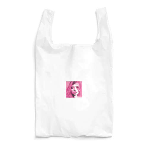 pink girl Reusable Bag