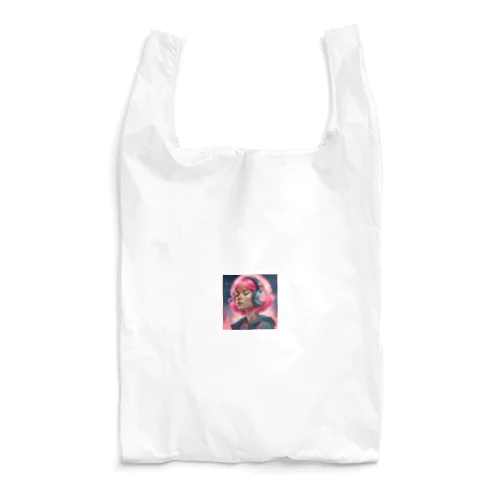 ピンク髪の少女 リアルVer. Reusable Bag