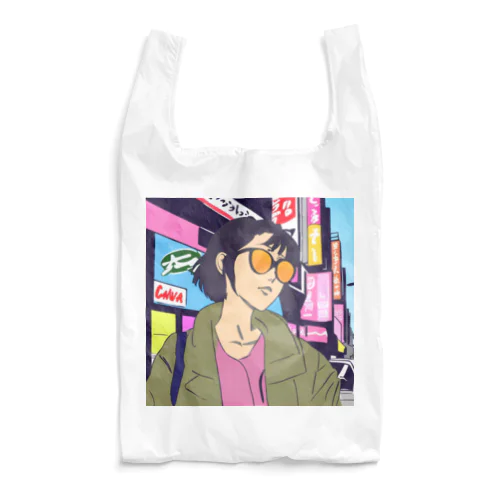 sunglass girl 街編 Reusable Bag