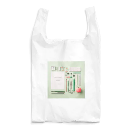 文房具大好き❤緑色02 Reusable Bag