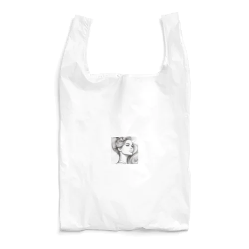 髪をかき上げる女性アートグッズ Reusable Bag