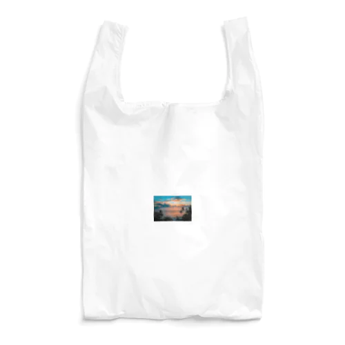 海と夕陽のコントラスト Reusable Bag