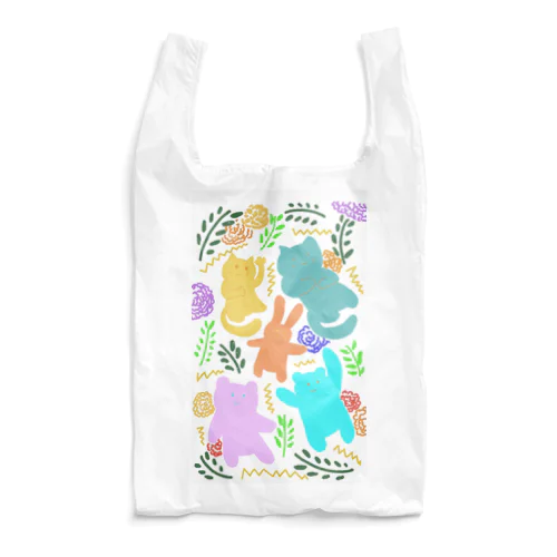 ボタニカルアニマル(ブルー) Reusable Bag